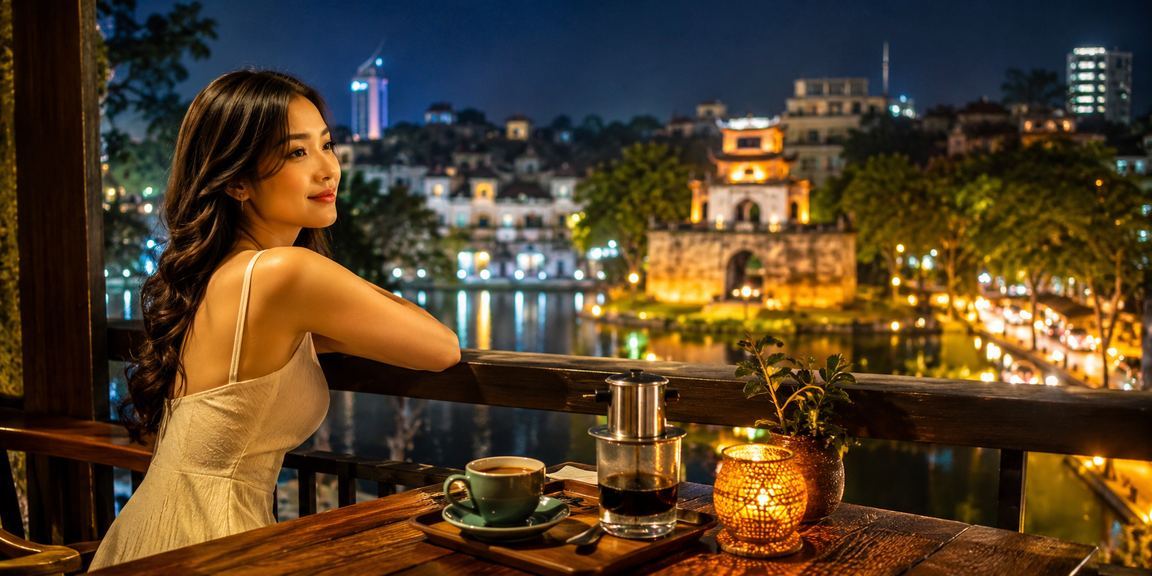 Người dùng Hà Nội thưởng thức cà phê và đăng nhập tài khoản casino trực tuyến